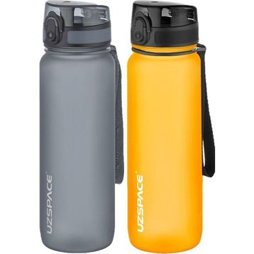 Uzspace 2'li Tritan 800 ml Fiftyfifty Gri - Turuncu Matara Seti