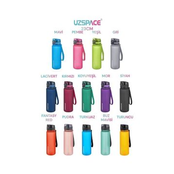 Uzspace 2x500 ml Fifty Fifty Gri Koyu Yeşil Tritan Matara Seti