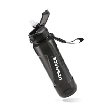Uzspace 6056 Tritan 850 ml Siyah Matara