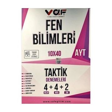 Vaf Yayınları AYT Fen Bilimleri Taktik Bende 10 x 40 Denemeleri