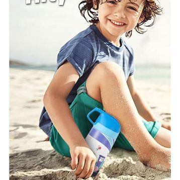 Vagonlife 2055 Pipetli 350 ml Mavi Paslanmaz Çelik Termos