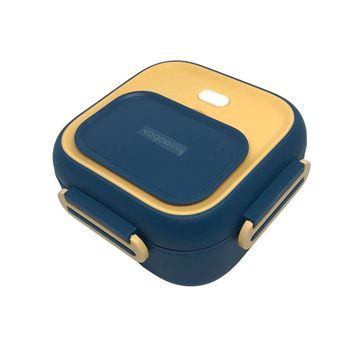 Vagonlife BL2107 Lunch Tek Katlı Çelik Mavi Sarı Box