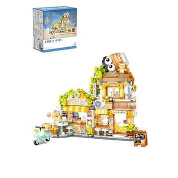 Vagonlife FFLZ-1382 Loz Street Mini Serisi Cafe 1077 Parça Oyuncak Yapım Seti