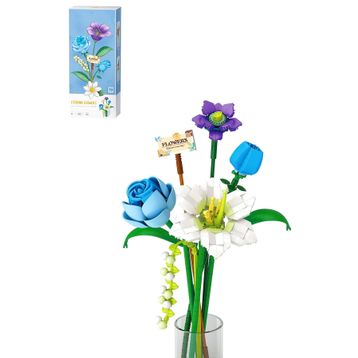 Vagonlife FFLZ-4602 Dekoratif ve Koleksiyonluk Çiçek Buketi 488 Parça Yapım Seti