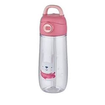 Vagonlife FFVGN6678550 Pipetli Desenli 550 ml Çocuk Su Matarası