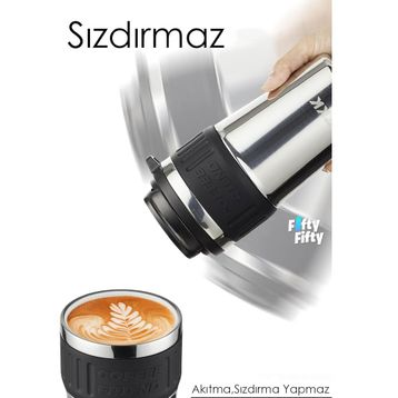 Vagonlife TKK 2023 630 ml Gri Özel Seri Çelik Mug Pipetli Termos