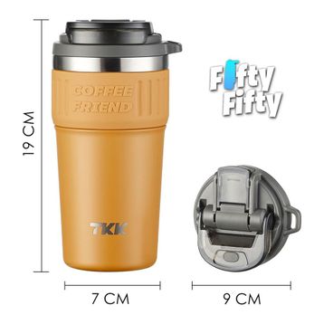 Vagonlife TKK 2023 630 ml Sarı Özel Seri Çelik Mug Pipetli Termos
