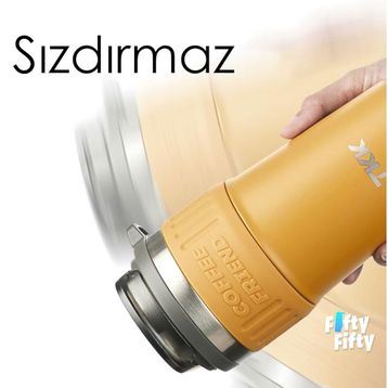Vagonlife TKK 2023 630 ml Sarı Özel Seri Çelik Mug Pipetli Termos