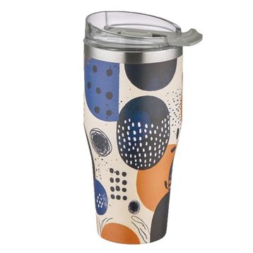 Vagonlife Tumbler Özel Desenli Cup 590 ml Lacivert Vakumlu Paslanmaz Çelik Termos