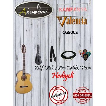 Valencia CG50CE Elektro Klasik Gitar