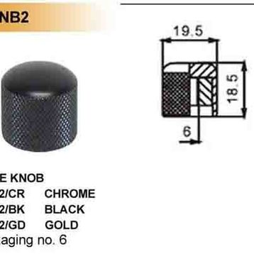 Valencia MNB2BK Gitar Pot Düğme Başlığı