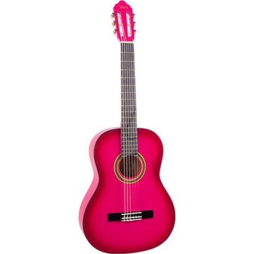Valencia VC102TPKS 6-8 Yaş Sap Çelikli 1/2 Pembe Sunburst Klasik Gitar