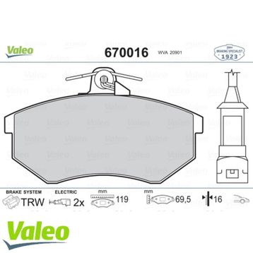 Valeo 670016 Ön Balata