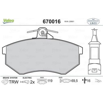 Valeo 670016 Ön Balata