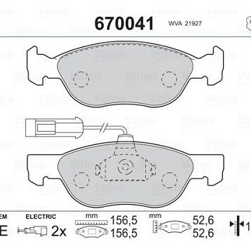Valeo 670041 Ön Balata