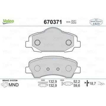Valeo 670371 Ön Balata