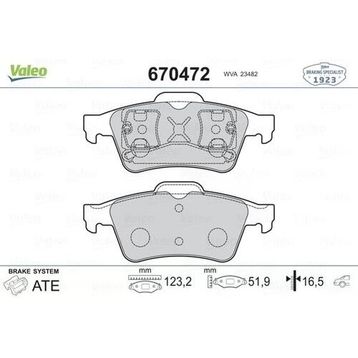 Valeo 670472 Arka Balata