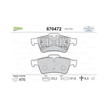Valeo 670472 Arka Balata