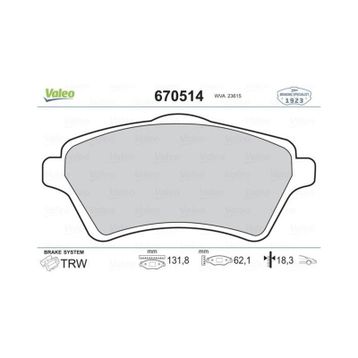 Valeo 670514 Ön Balata