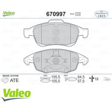 Valeo 670997 Ön Balata