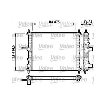 Valeo 732557 Bidonsuz Motor Radyatörü