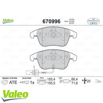 Valeo GDB1814 Audi A4 A5 09 Ön Balata