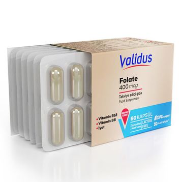 Validus Folate 400 mcg 60 Kapsül