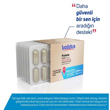 Validus Folate 400 mcg 60 Kapsül