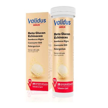 Validus İmmun Beta Glucan Echinacea 15 Efervesan Tablet