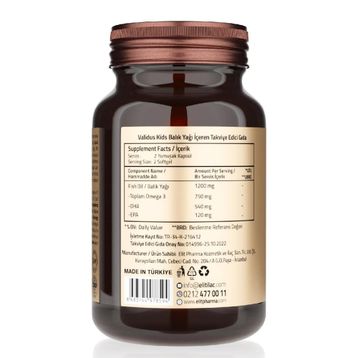 Validus Kids Fish Oil 1200 mg 60 Kapsül