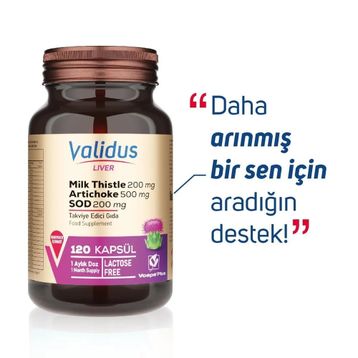 Validus Liver Milk Thistle 120 Kapsül