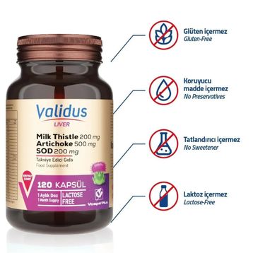 Validus Liver Milk Thistle 120 Kapsül
