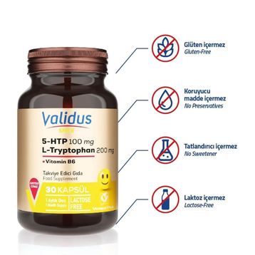 Validus Smile 5-HTP 100 mg 30 Kapsül