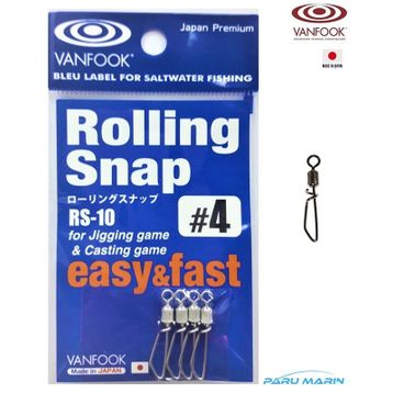 Vanfook RS-10 4 4 Adet Rolling Snap Klips