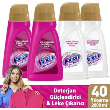 Vanish 2x1 lt Kosla Oxi Action Gold Renkliler + Beyazlar Sıvı Leke Çıkarıcı