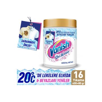 Vanish 480 gr Multipower Oxi Action Beyazlar İçin Leke Çıkartıcı Deterjan Güçlendirici Toz