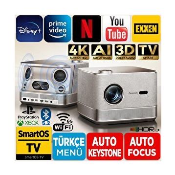 Vankyo Aurzen Boom 3 Dolby Ses Sistemli Akıllı Projeksiyon Cihazı