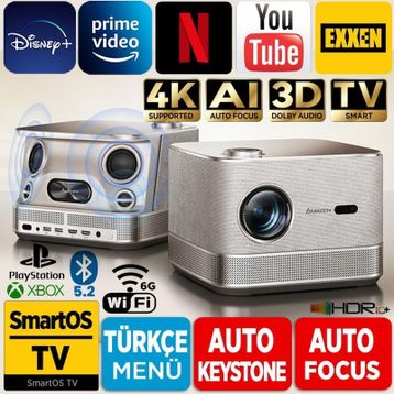 Vankyo Aurzen Boom 3 Dolby Ses Sistemli Akıllı Projeksiyon Cihazı