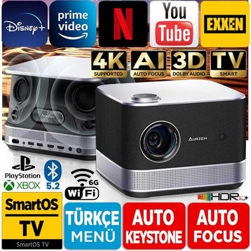 Vankyo Aurzen Boom 3 Dolby Ses Sistemli Akıllı Projeksiyon Cihazı