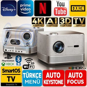 Vankyo Aurzen Boom 3 Dolby Ses Sistemli Akıllı Projeksiyon Cihazı
