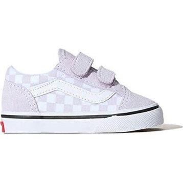 Vans Old Skool V Checkerboard VN000CTGEMY1 Lila Bebek Ayakkabı