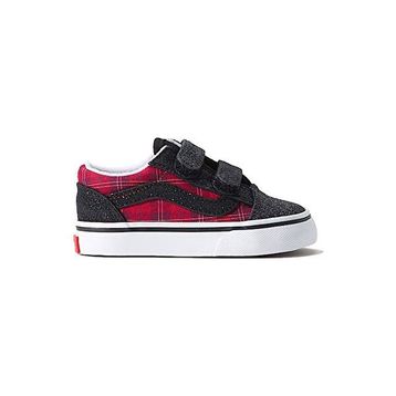 Vans Old Skool VN000CTGREB1 Kırmızı Siyah Bebek Ayakkabı