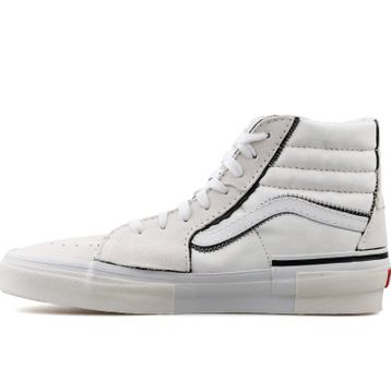 Vans VN0005UKQJM1 Beyaz Sk8 Hi Reconstruct Unisex Çift Katmanlı Soyulabilen Süet Günlük Ayakkabı