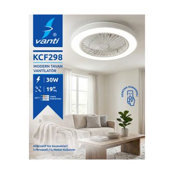 Vanti KCF298 Dekoratif Uzaktan Kumandalı Tavan Vantilatör