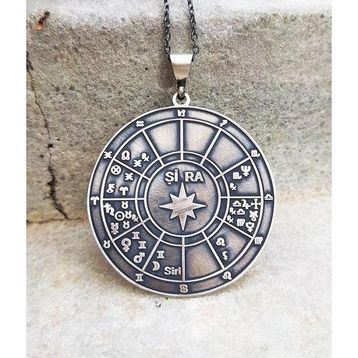 VAOOV 925 Ayar Gümüş Doğum Haritası Astroloji Kolye