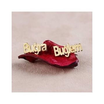 VAOOV 925 Ayar Gümüş Kişiye Özel Lazer Kesim İsimli Küpe