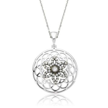 Vaoov Yaşam Çiçeği Gümüş Kolye