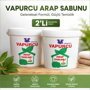 Vapurcu 15 kg x 2 Adet Arap Sabunu