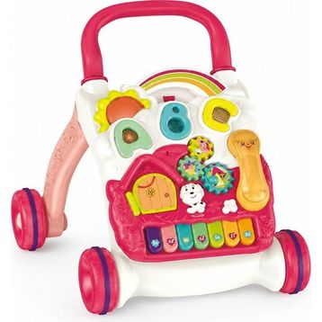 Vardem BIB-6018 Piyanolu 4 in 1 Kırmızı Bebek Yürüteci