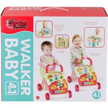 Vardem BIB-6018 Piyanolu 4 in 1 Kırmızı Bebek Yürüteci